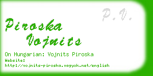 piroska vojnits business card